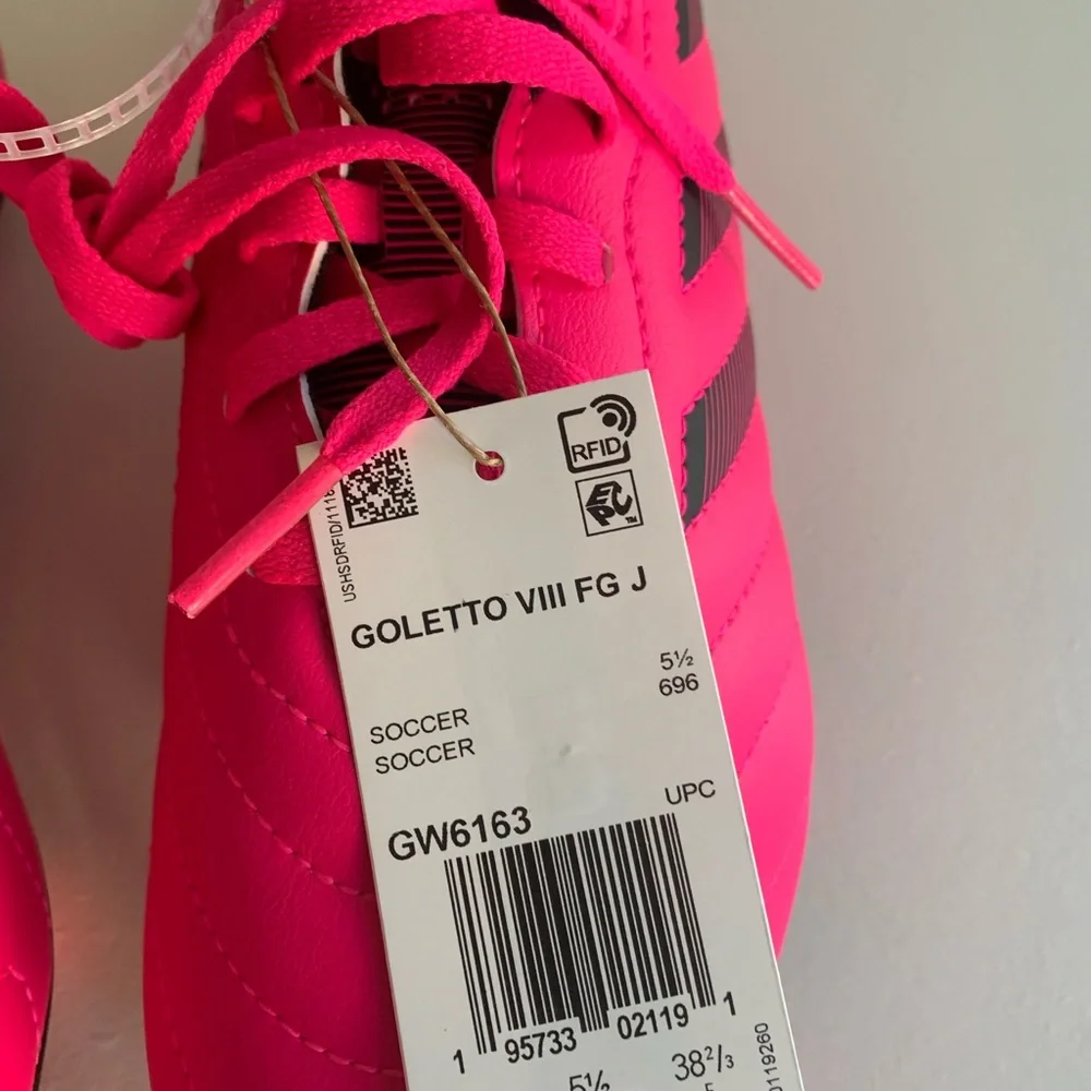 Adidas Kids Shoes in Pink and Black.